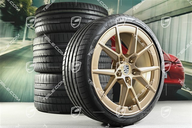 20+21" Carrera S Sommerräder Satz, Felgen 8,5J x 20 ET50 + 11,5J x 21 ET79, Goodyear Sommerreifen 245/35 R20 + 315/30 R21