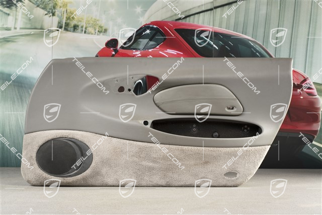 Tapicerka drzwi, skóropodobna, z blendą airbaga, Sound pakiet, Graphite grey, R