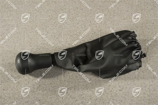 Selector lever / shift knob, Leatherette, Black