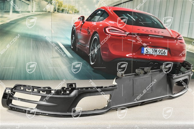 Untere Abdeckung / Diffusor, Stoßstange hinten, Schwarzmatt / USA