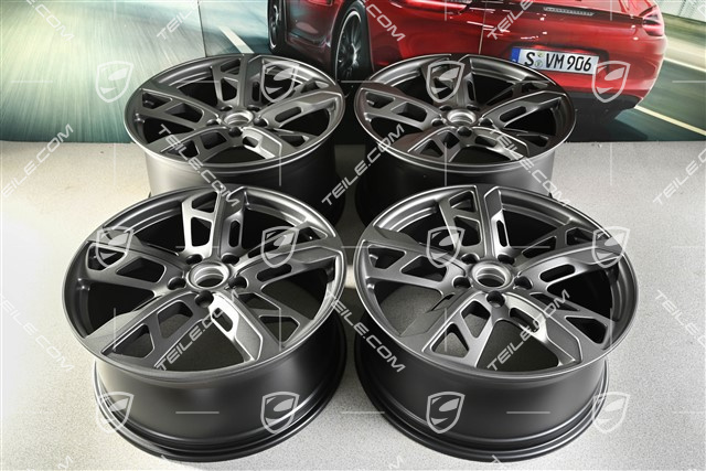 21" Komplet felg Cross Turismo Design, 9,5J x 21 ET60 + 11,5J x 21 ET66, Vesuvius grey