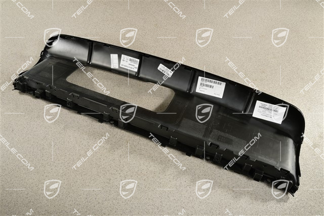 Sport design, Rear bumper lower cover / diffuser, Black / car with trailer coupling