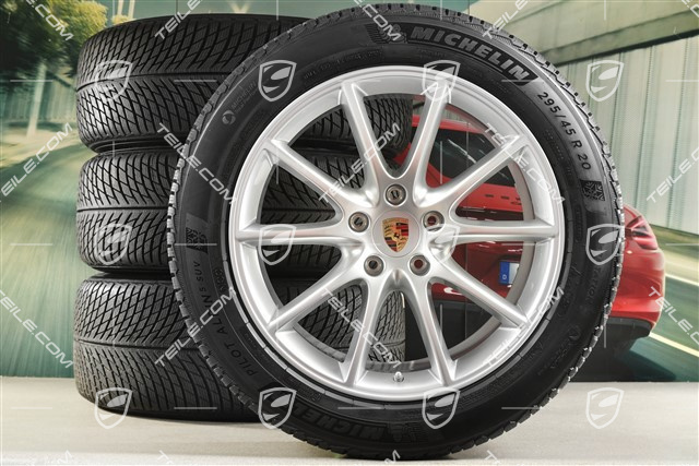20-inch Cayenne COUPE Design winter wheel set, rims 9J x 20 ET50 + 10,5J x 20 ET55 + NEW Michelin winter tyres 255/55 R20 + 295/45 R20, with TPMS