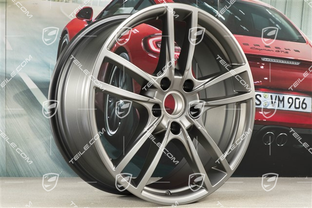 20-inch Cayenne COUPE Sport wheel rim set, 10,5J x 20 ET55 + 9J x 20 ET50, Platinum satin-mat