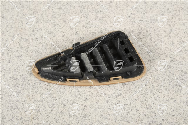 Dashboard side vent / grille / defroster trim, upper, Havanna, L