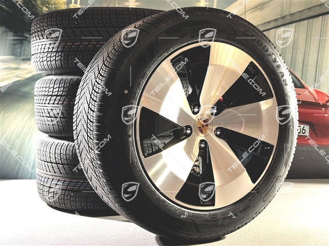 20" Cayenne Aero Winterräder Satz, Felgen 9J x 20 ET14 + 11J x 20 ET37 + Goodyear UltraGrip Performance 3 SUV Winterreifen 255/55 R20 + 305/45 R20