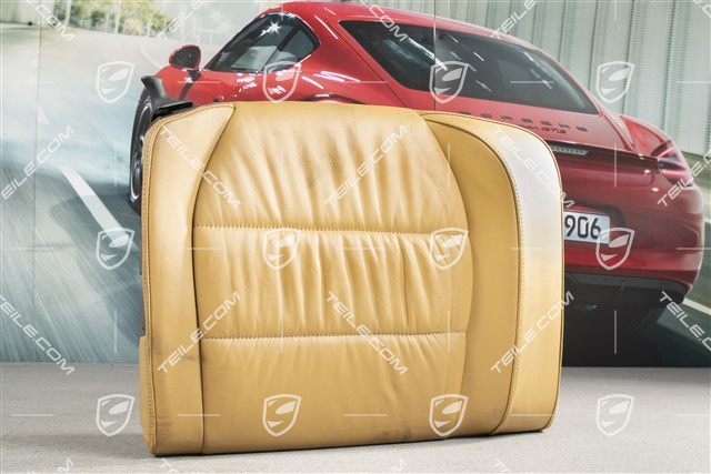 Back seat backrest, Draped leather, savannah beige, Cabrio, R