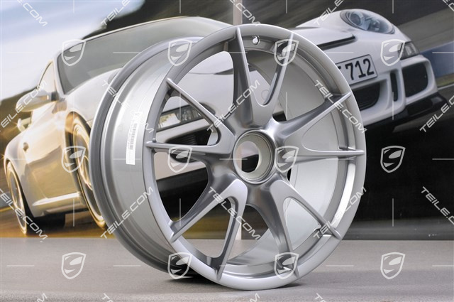 19" Komplet felg GT3RS / GT3RS 4.0, GT-Silber, 9J x 19 ET47 + 12J x 19 ET48