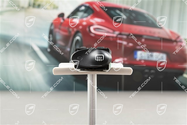 Przycisk elektrycznie podgrzewanych lusterek, szyby tylnej, Czarny mat