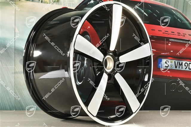 21-inch Carrera Exclusive wheel rim, 12J x 21 ET70, black high gloss