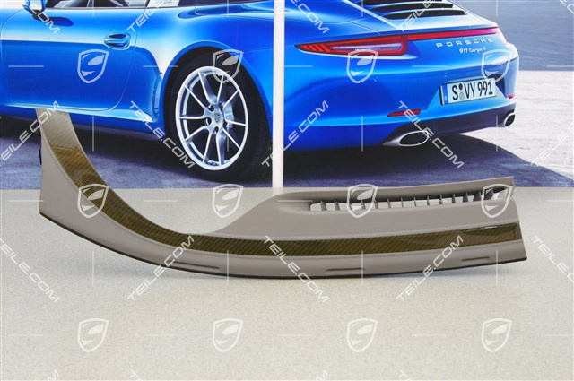 Defroster trim, carbon / leather, graphite grey, R