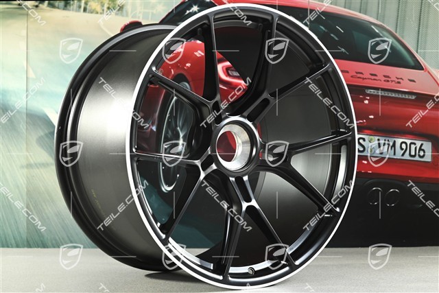 21" Felga GT3, 12J x 21 ET45, czarny satynowy półmat + biały rant