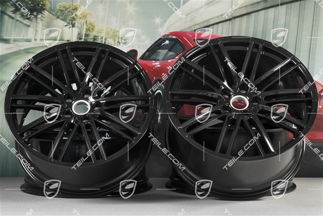 22" komplet felg Turbo IV, 11,5J x 22 ET52 + 10J x 22 ET48, do Coupé, czarny satynowy półmat