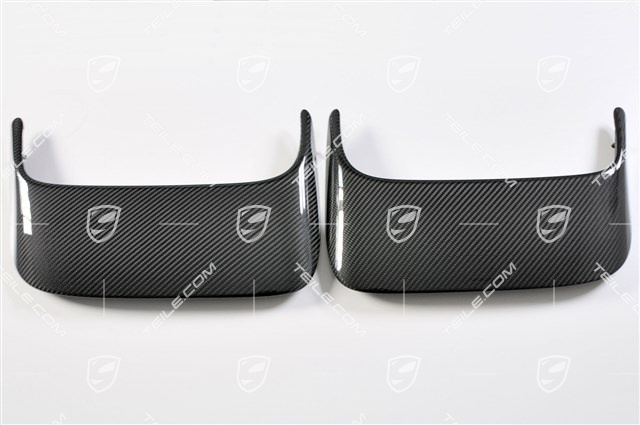 Air scoop, carbon (Ram Air), carbon with clear lacquer, set, 2 Ram Air intake collectors (L+R)