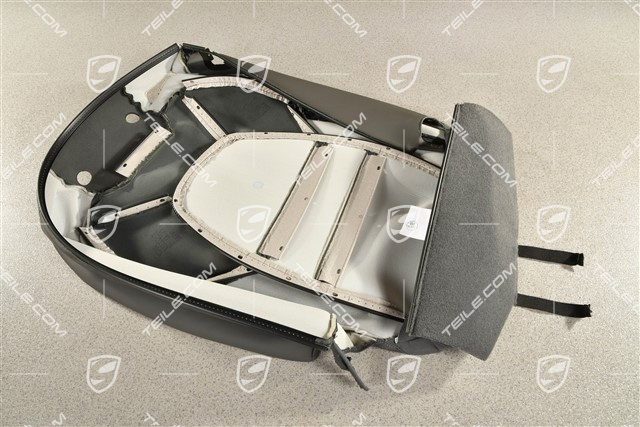 Lehnenbezug, Leder, komfortsitz hinten, Schiefergrau, L