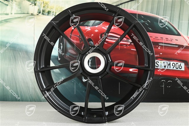 21" Felge Turbo S, 11J x 21 ET66, schwarz seidenmatt
