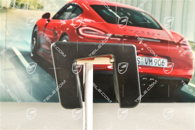 Tailgate hinge cover trim, Satin Black, R