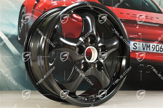17-inch CUP II wheel set, 7J x 17 ET55 + 8J x 17 ET30, black high gloss