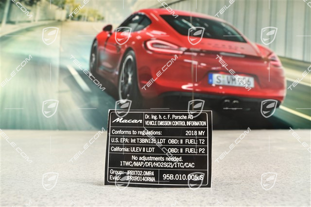 Notice sticker Macan