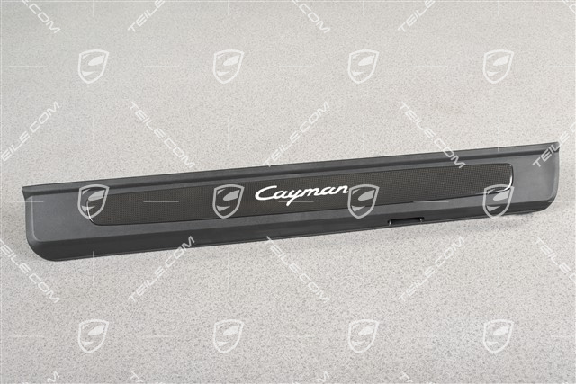 Einstiegleiste, Carbon, mit Beleuchtung, mit Schriftzug "Cayman", L