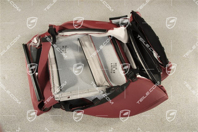 Sitzbezug / Bezug, Sitzkissen belüftet, Leder, Bordeauxrot, L