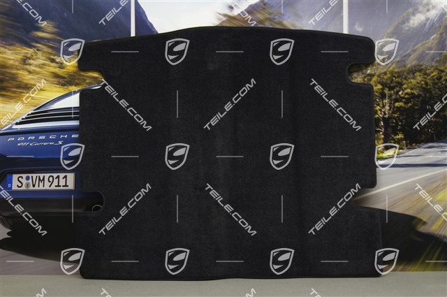 Velours Matte für Kofferraum, schwarz