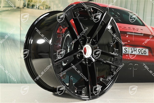 21" Felga Exclusive Design, 11,5J x 21 ET66, tylna, czarny wysoki połysk, L