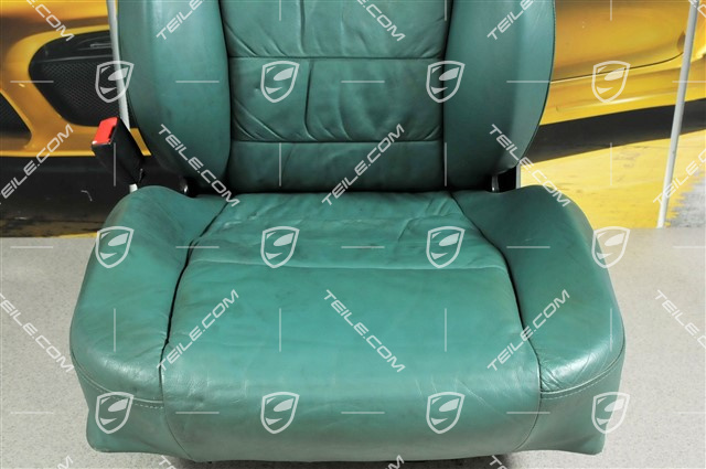 Sitz, el. einstellbar, Heizung, Leder, Nephritegrün, Raffleder, beschädigt, L