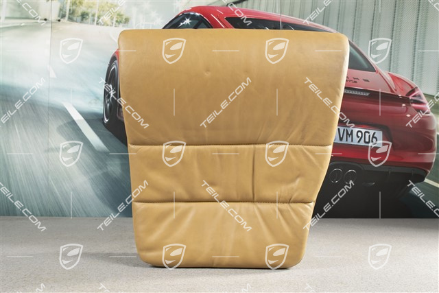 Back seat lower / cushion, Cabrio, Draped leather, Savanna beige, R