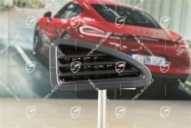 Schalttafelverkleidung, Seitenduese / Seitendüse / Defrosterblende, Oben, Schwarz, R