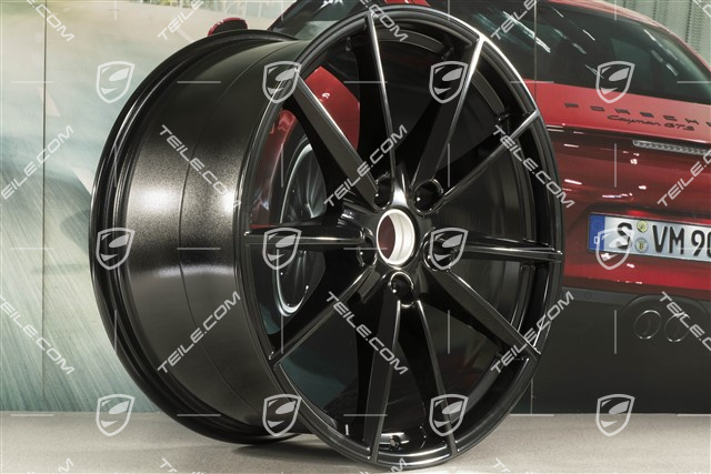 21-inch wheel rim Carrera S, 11J x 21 ET66, black high gloss
