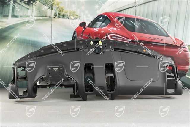 Schalttafelverkleidung / Armaturenbrett, Oberteil, Leder Schwarz