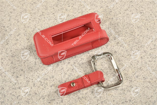 Key Case / Key pouch, leather, Bordeaux Red
