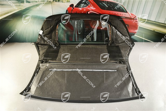 Płótno dachu cabrio, czarny, uszkodzone płótno