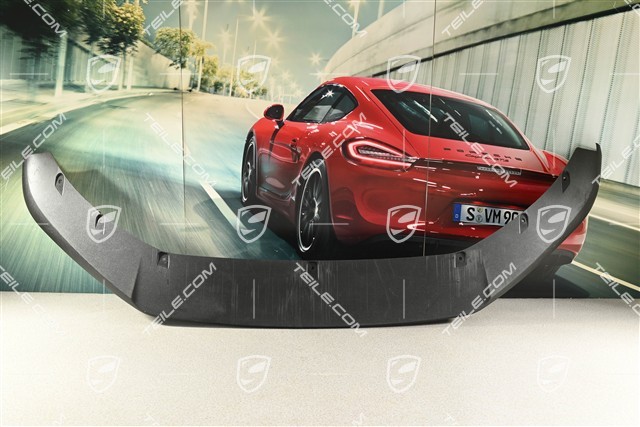 Front bumper lower spoiler / trim strip, matt black, (damaged)