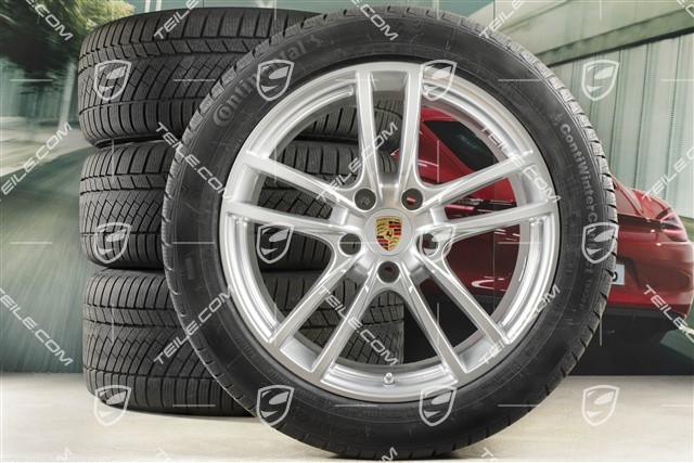 20" koła zimowe Cayenne Sport, komplet, felgi 9J x 20 ET50 + 10,5J x 20 ET64 + opony zimowe Continental 275/45 R20 + 305/40 R20, z czujnikami ciśnienia