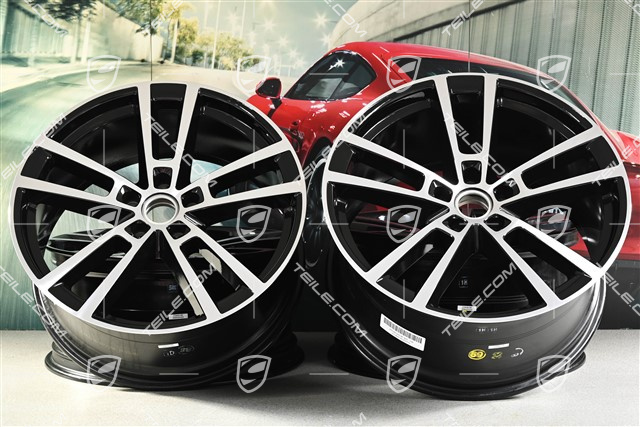 22" Felgensatz Cayenne Coupe Sport Design, 10J x 22 ET48 +11,5J x 22 ET52, schwarz hochglänzend
