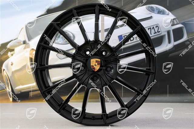 20" Panamera Sport Felgensatz, 2 x 9,5J x 20 ET 65 + 2 x 11,5 J x 20 ET 63, schwarz