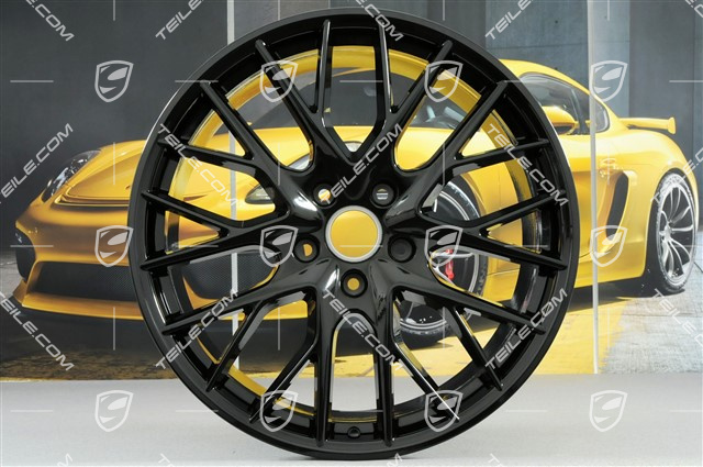 21" Felgensatz Panamera Sport Design, 9,5J x 21 ET71 + 10,5J x 21 ET71,  in Schwarz Hochglanz
