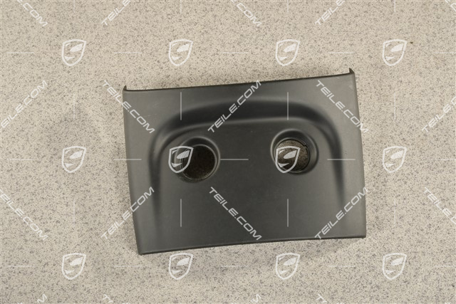 Trim for centre console, rear, with 2x 12v socket, Black