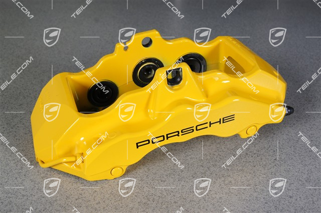 PCCB Fixed calliper without pads, for ceramic brakes, yellow, R