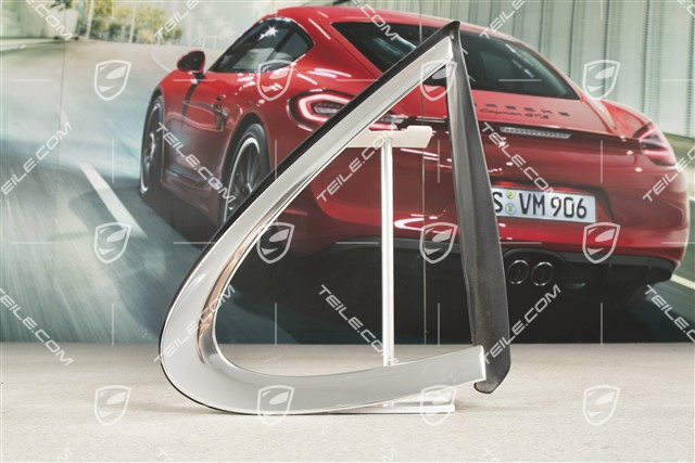Moulding, Side window, Rear, Aluminium, R