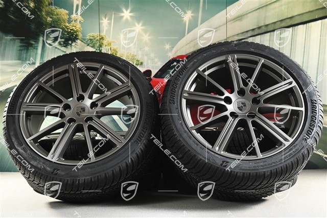20-inch Panamera Turbo Winter wheel set, wheel rims 9,5J x 20 ET71 + 10,5J x 20 ET71 + Bridgestone winter tyres 275/40 R20 + 315/35 R20, Turbonit