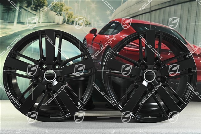 20" Felgensatz Panamera Design 2, 9,5J x 20 ET71 + 11,5J x 20 ET68, schwarz seidenmatt