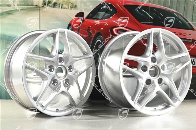 17-inch Boxster III wheel set, front 7J x 17 ET55 + rear 8,5J x 17 ET40