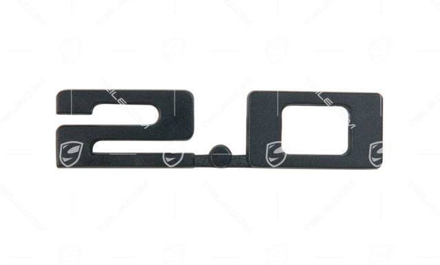 Schriftzug "2,0", schwarz Schriftzug "2,0", schwarz