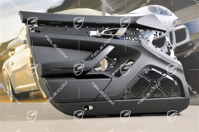 Tapicerka drzwi, Przód, skóra, czarna, L