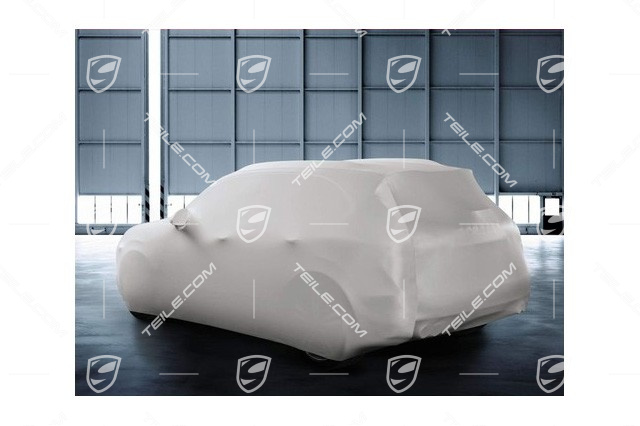 Pokrowiec na samochód (do pomieszczeń zamkniętych), z herbem i napisem Porsche