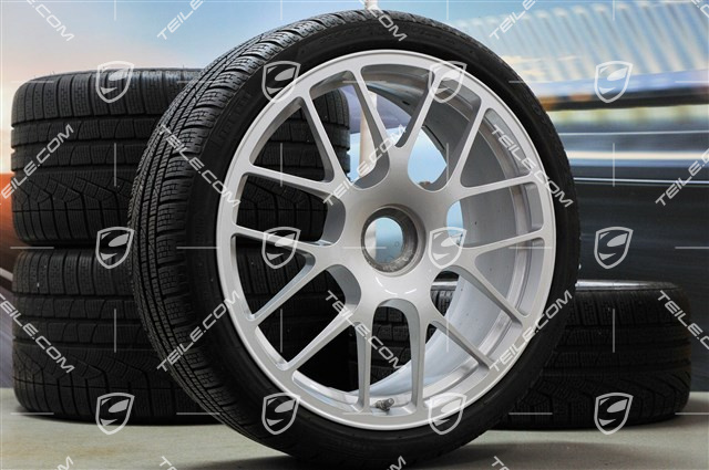 19" Winterräder Satz RS Spyder, Zentralverschluss.Felgen 8,5J x 19 ET56 + 11J x 19 ET51 + NEUE Pirelli Winterreifen 235/35 R19 + 295/30 R19, mit RDK