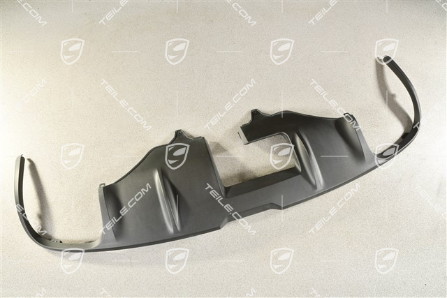 Rear bumper lower cover / diffuser / lower part trim with Trailer hitch,  Black matte